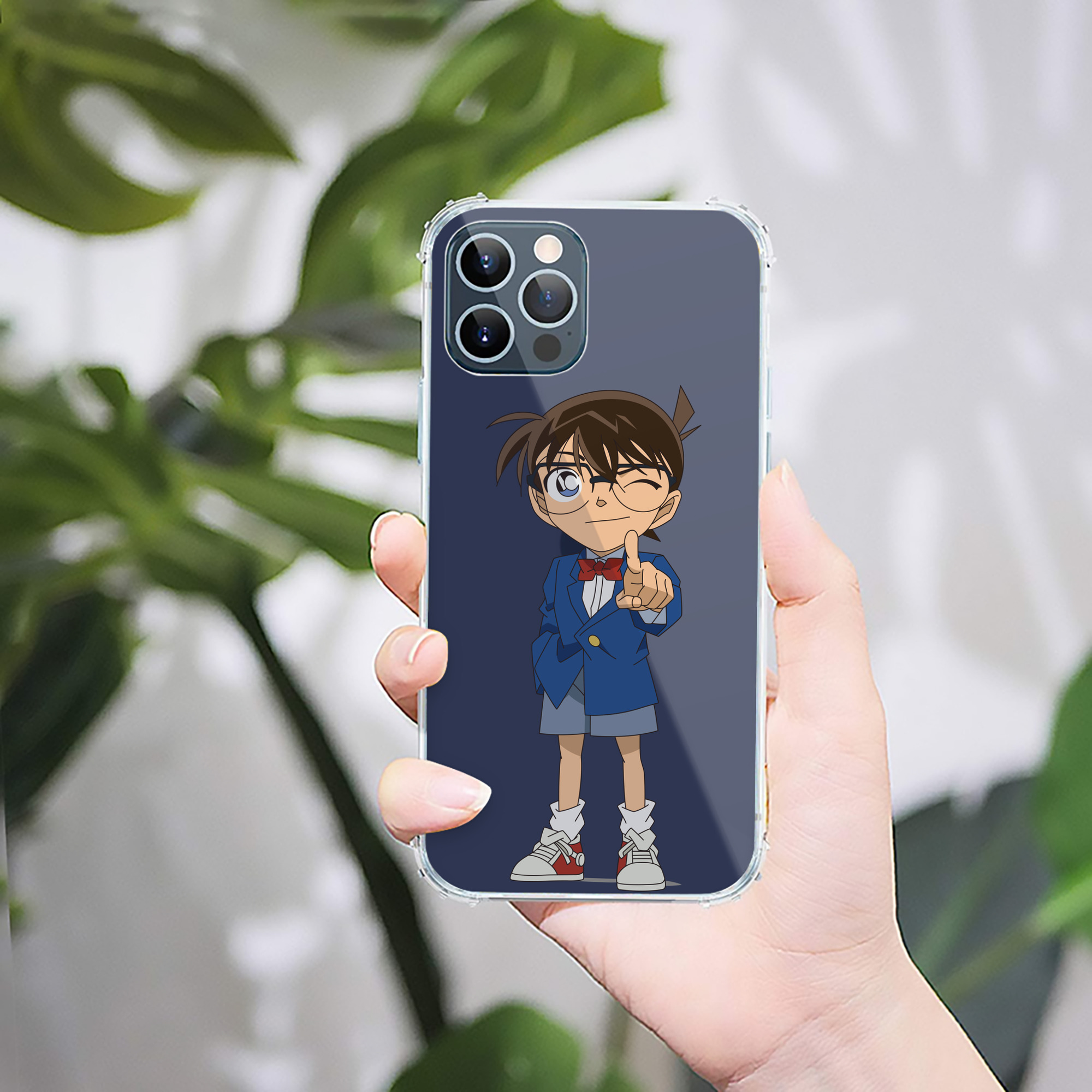 （画像用） 名探偵コナン 江戸川 コナン Detective Conan Conan Edogawa 【iPhone 12シリーズ対応】透明スマホケース（クリアソフトケース）